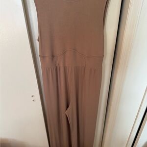 Cider Tan Sleeveless Jumpsuit